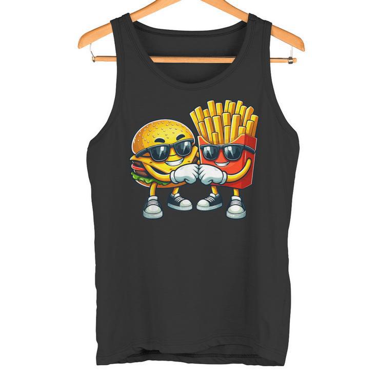 Cool Cheese Burger And Fries Fast Food Lovers Tank Top