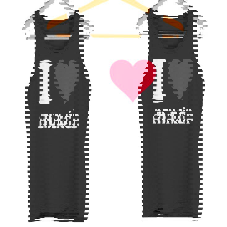 Corazón Rojo Me Encanta Andalucía Camiseta sin mangas