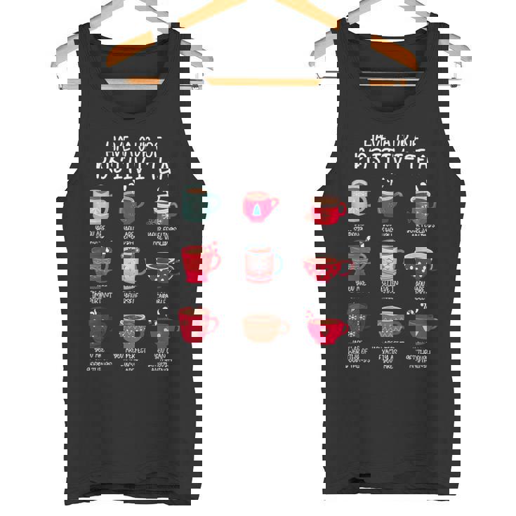 Have A Cup Of Positive Tea Counselor Affirmation Christmas Tank Top