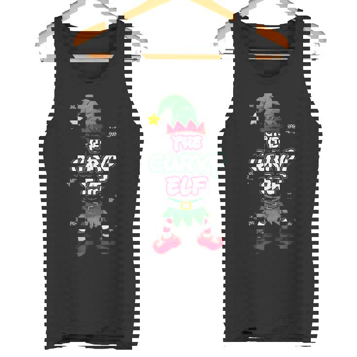 Curvy Elf Christmas Pajamas Pjs Matching Family Group Tank Top