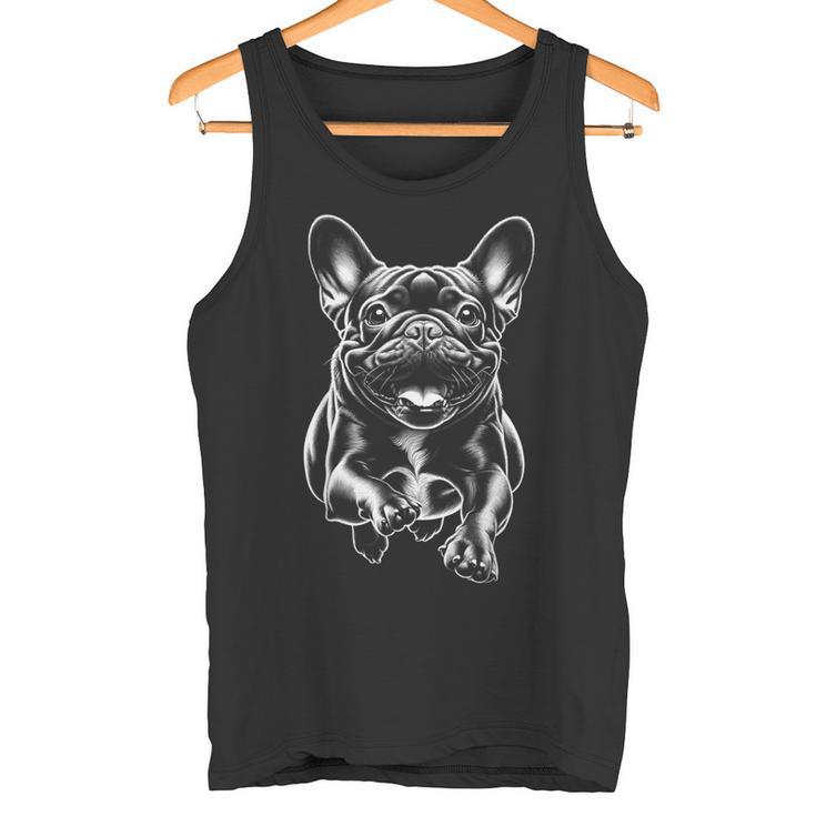 Cute French Bulldog In Run As Cool Portrait Tank Top