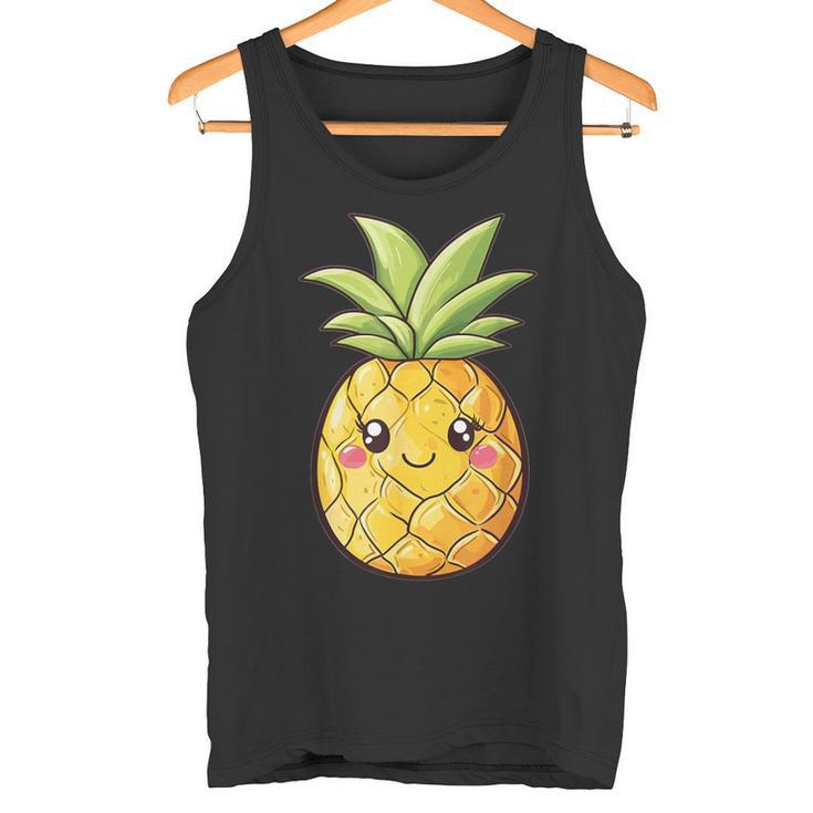 Cute Pineapple Face Kawaii Style Tank Top