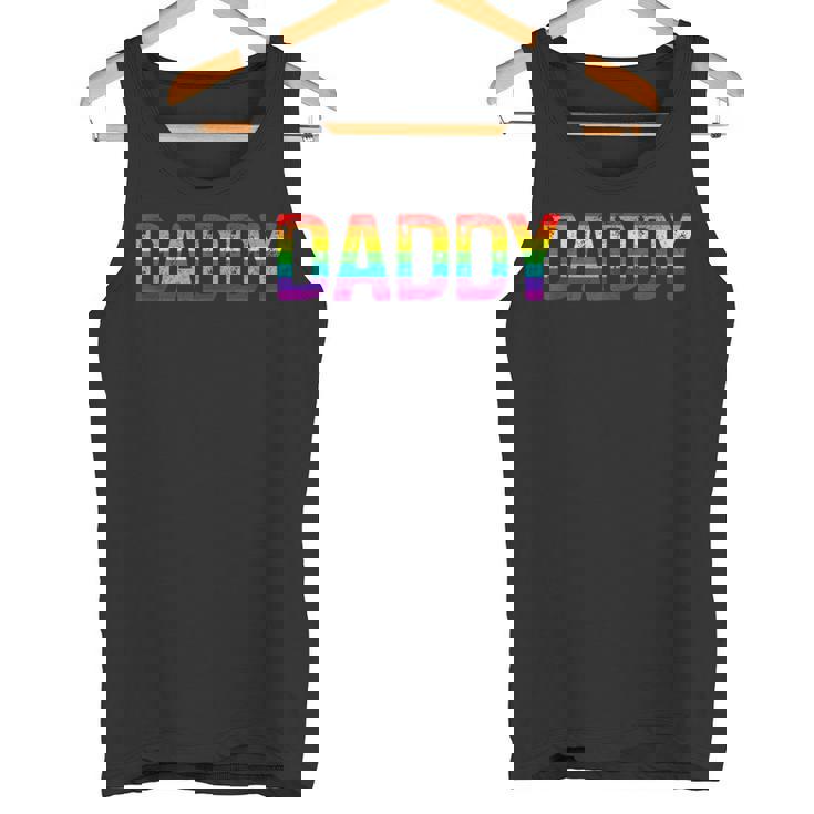 Daddy Gay Pride Month LGBTQ Fathers Day Rainbow Flag Queer Tank Top Tank Top
