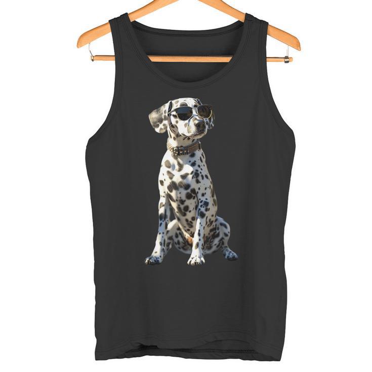 Dalmatian With Sunglasses Dogs I Love Dalmatian Tank Top