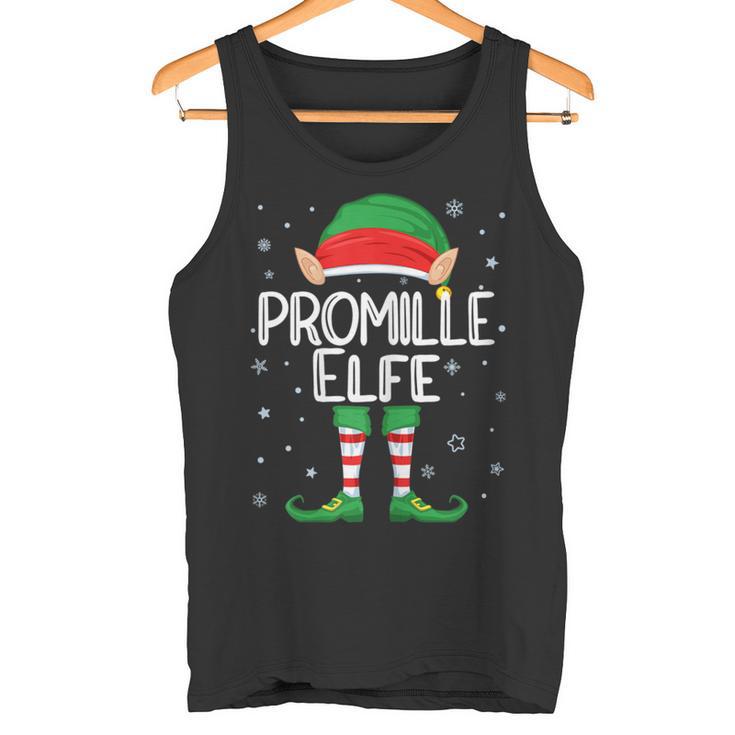 Damen Promille Elfe Kostüm Weihnachten Partnerlook Feiern Lustig Tank Top