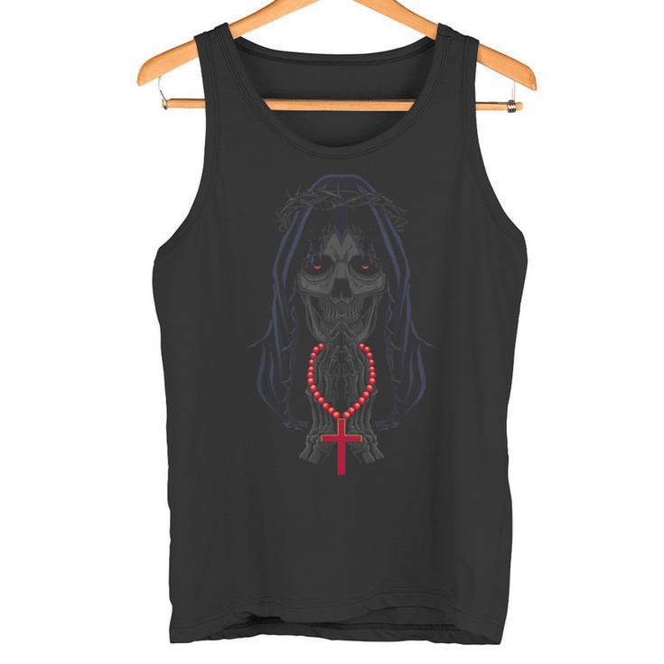 Day Of The Dead Prayer La Calavera Catrina Santa Muerte Tank Top