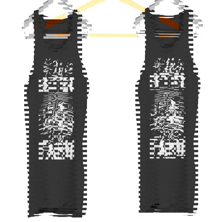 De Regalo Life Is Better On The Farm Farmer Camiseta sin mangas