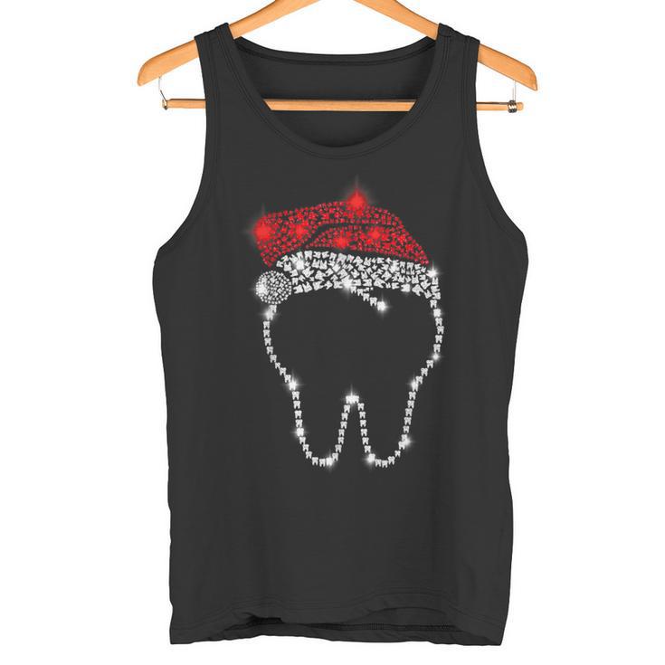 Dental Christmas Hat Dental Hygiene Dentist Christmas Tank Top