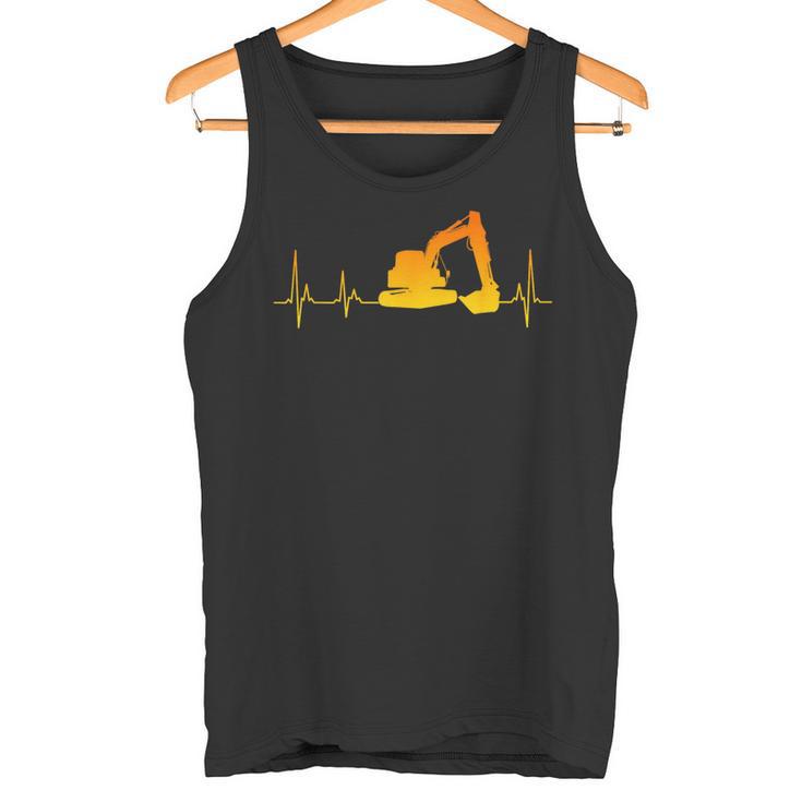 Digger Driver Digger Driver Heartbeat Ecg Heart Rate Tank Top