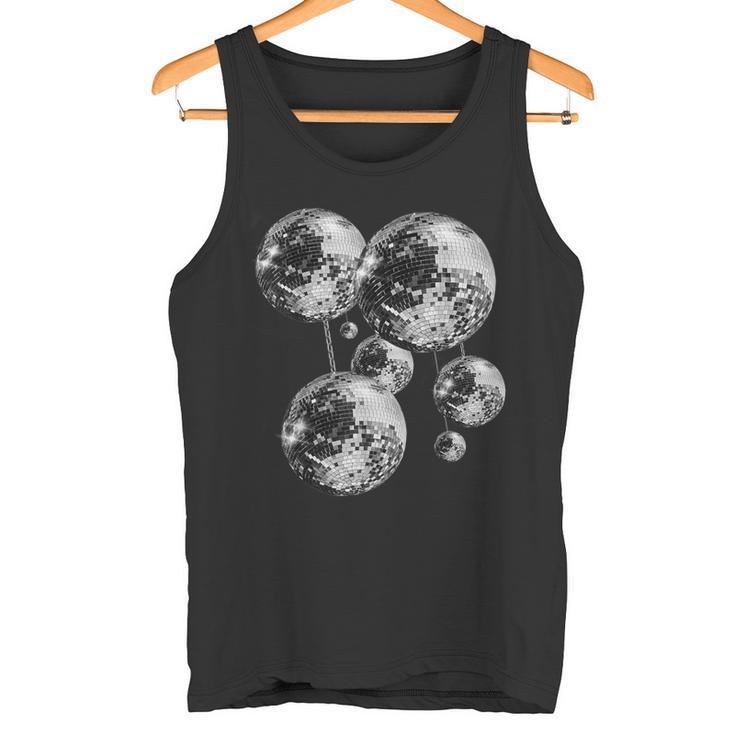 And Disco Ball Pattern 70S 80S Retrointage Tank Top