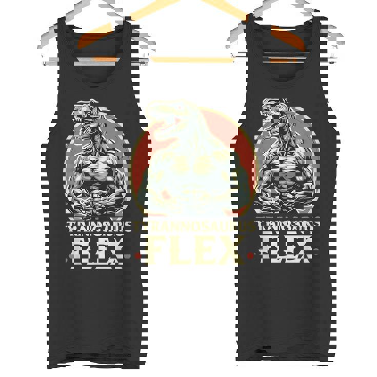 Divertido Bodybuilder Tyrannosaurus Flex Gym T-Rex Dinosaur Camiseta sin mangas
