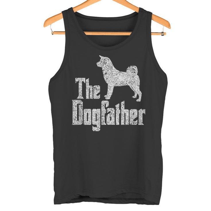 The Dogfather Akita Inu Dog Silhouette Tank Top