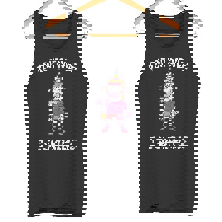 I Don't Sweat Unicorn Gym Regalo De Entrenamiento Sin Mangas Camiseta sin mangas