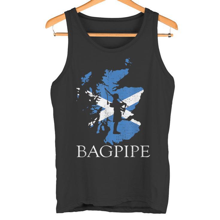 Dudelsack Mit Schottischer Flagge Tank Top