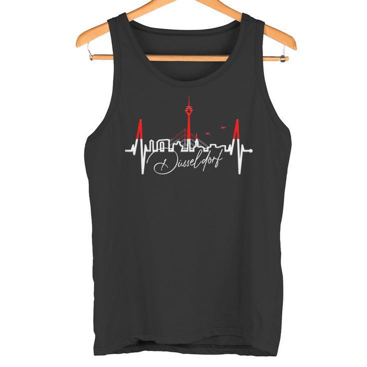 Düsseldorf Skyline Heartbeat Heart I Love Düsseldorfer Tank Top