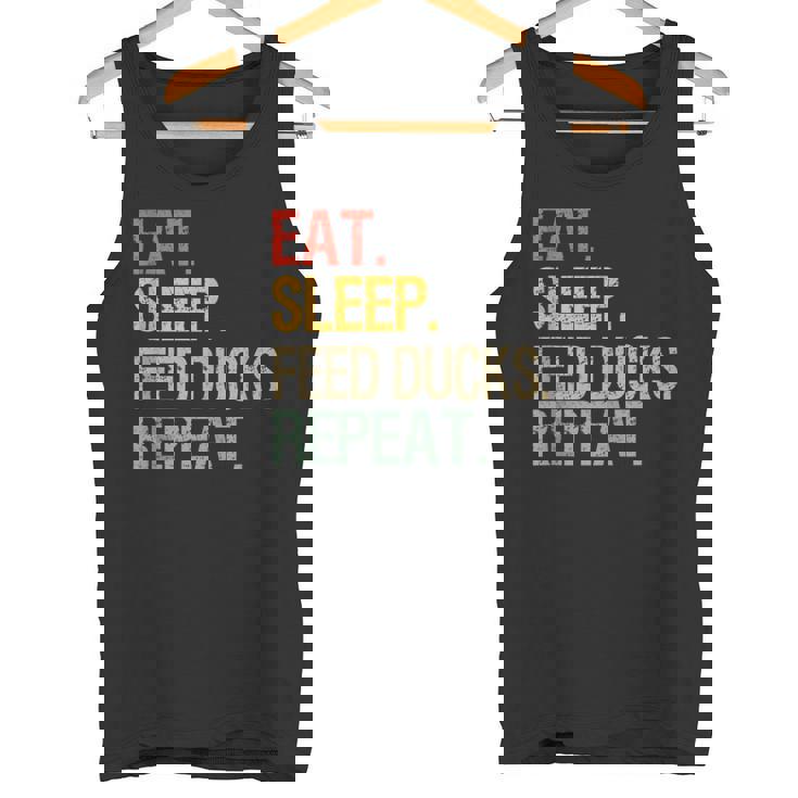 Eat Sleep Feed Ducks Repeat Duck Breeders Vintage Tank Top Tank Top