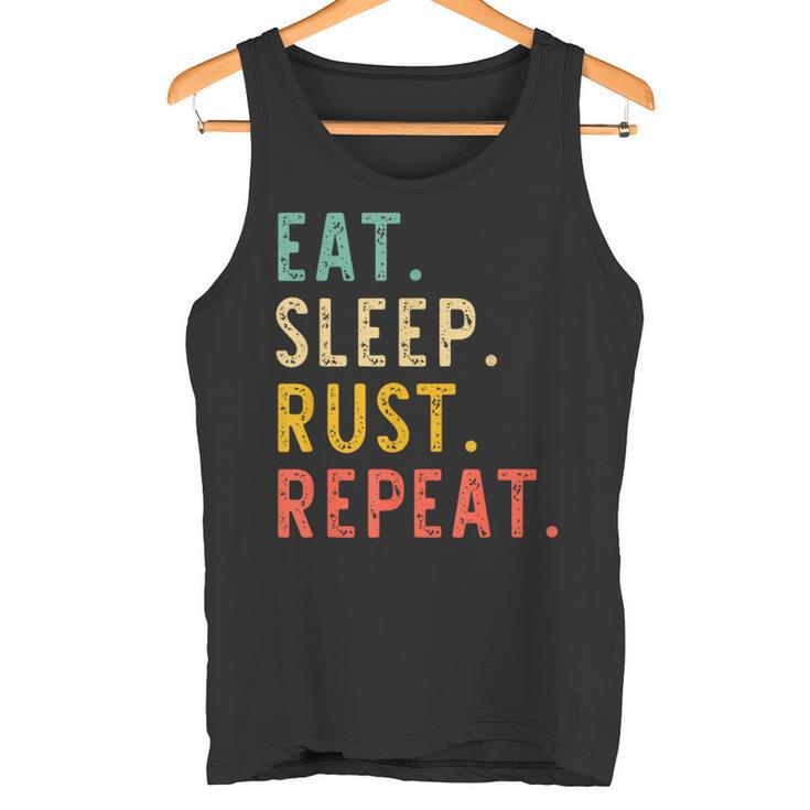 Eat Sleep Rust Repeat Programming Retrointage Tank Top