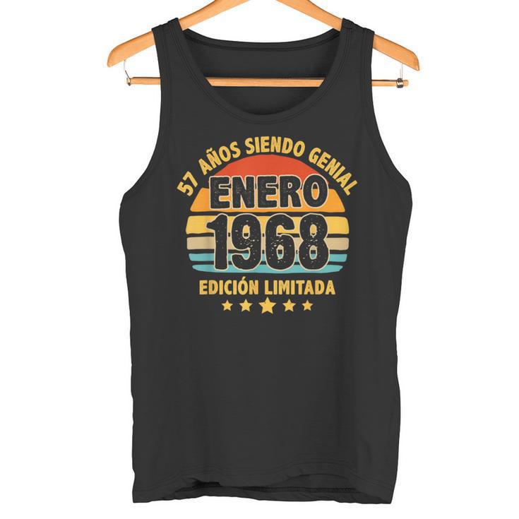 Enero 1968 57 Años Hombre Cumpleaños Regalo Enero 1968 Camiseta sin mangas
