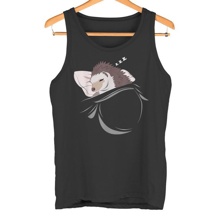 Erizo Dormir Siesta Pijama Regalo Erizo Camiseta sin mangas