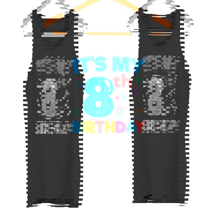 Es Mi 8 Cumpleaños Gracioso Niño Niña Lindo Cumpleaños Gráfico Camiseta sin mangas
