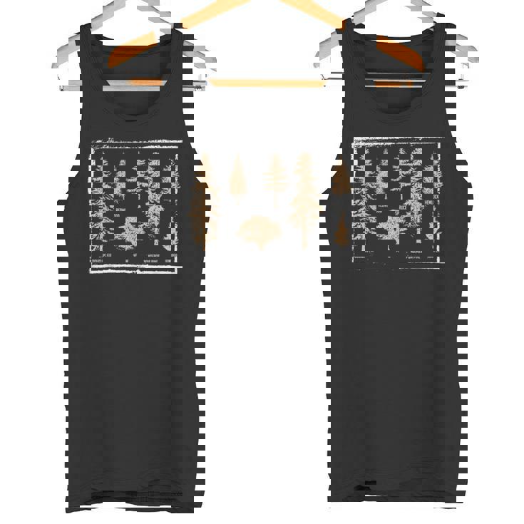 Evergreen Species Chart With Labels Tank Top Monsterry