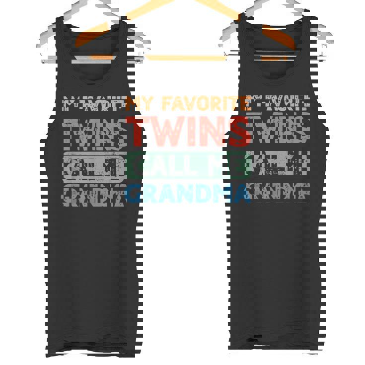 My Favorite Twins Call Me Grandma Twin Grandmother Tank Top