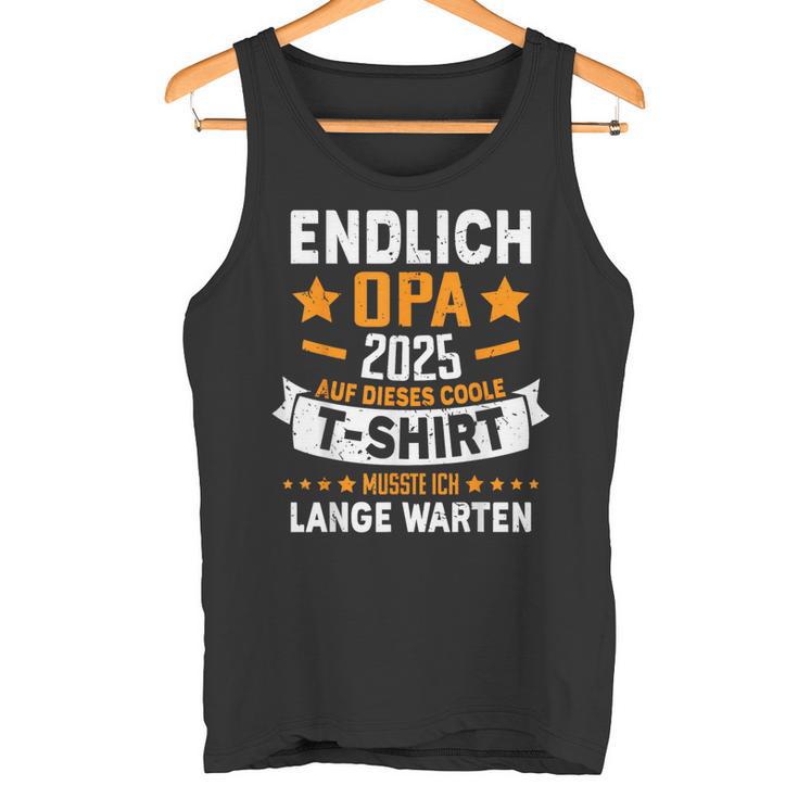 Finally Grandpa 2025 Expecting Grandpa Grandfather Become Announcement Tank Top