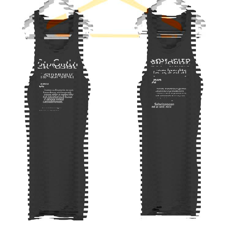 Consulting Senior Consultant Definition Camiseta sin mangas