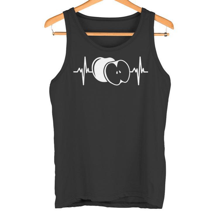 Heartbeat Ekg Apple Fruit Apple Tank Top