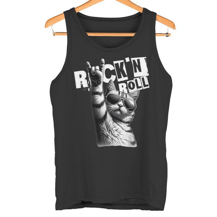 Music Festival Rock Cat Rock N Roll Tank Top