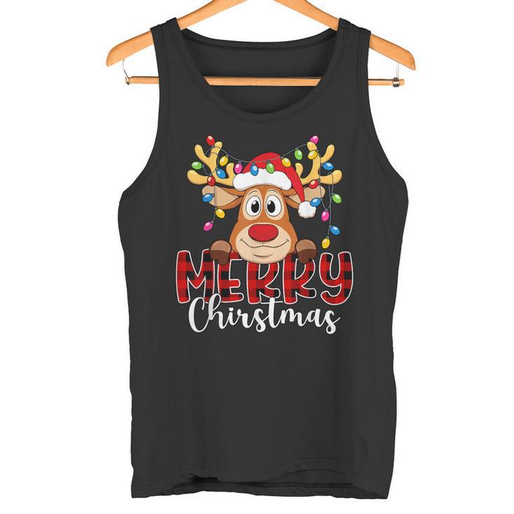 Reindeer Merry Christmas Family Tank Top