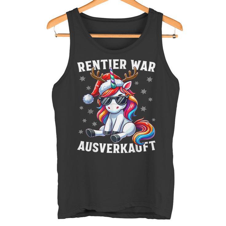 Reindeer Was Out Sold Reindeer Christmas Tank Top