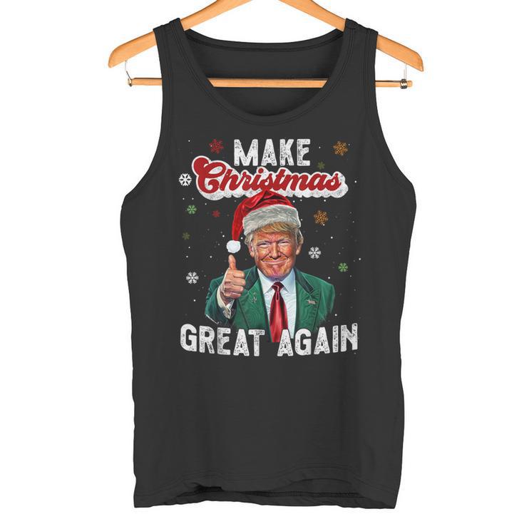 Trump Make Christmas Again Ugly Christmas Sweater Tank Top