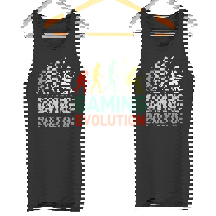 Gaming Evolution Humorideojuego Diciendo Divertido Gamers Camiseta sin mangas