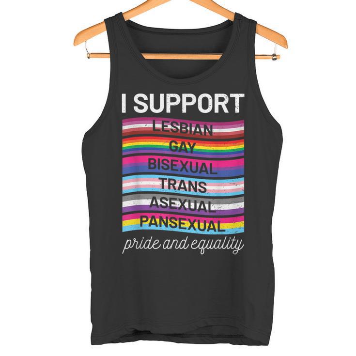 Gay Pride Lgbt Support Trans Pan Lesbian Bi Equality Tank Top