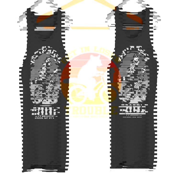 Get In Loser Raccoon Opossum Tank Top | Unisex Humorous Gift