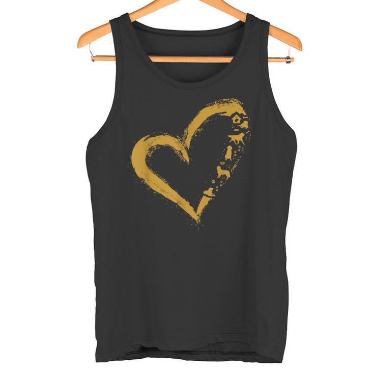 Golden Retriever Gold Dog Heart Shape Golden Dog Lover Tank Top