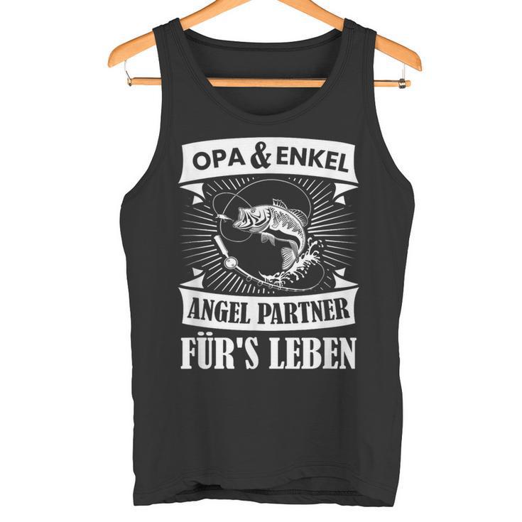 Grandpa And Grandson Angel Partner Fishing Partner Father's Day Tank Top