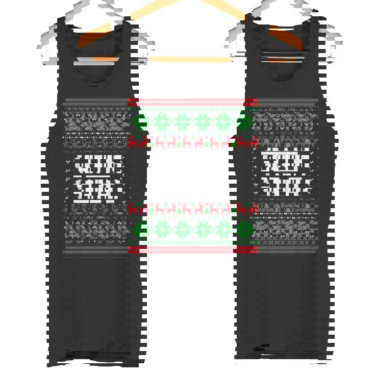 Groom Squad Xmas Bachelor Party Ugly Christmas Sweater Tank Top