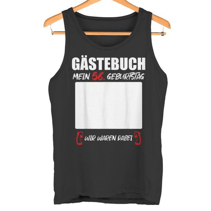 Guest Book 56Th Birthday Signatures Party Tank Top