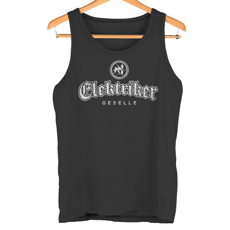 Guild Sign Electrician Seller In Old Gothic Script Tank Top