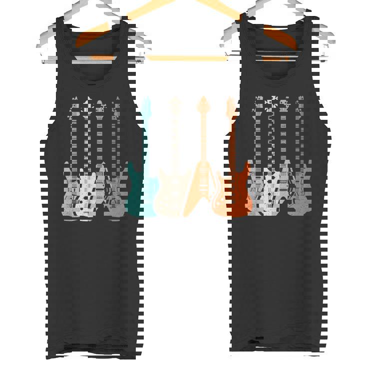 Guitarra Eléctrica Retro Bajo Guitarra Guitarra Banda De Música Rock Camiseta sin mangas
