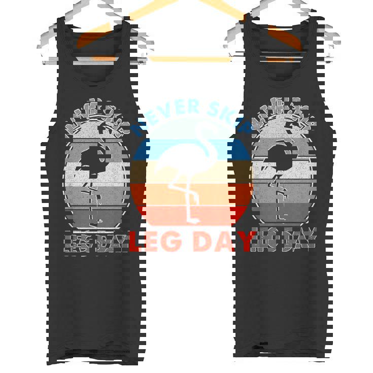Gym Vintage Never Skip Leg Day Tank Top