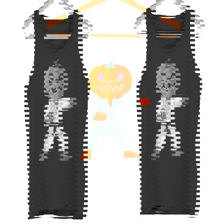 Halloween Karate Fighter Pumpkin Head Scary T-Shirt Tank Top