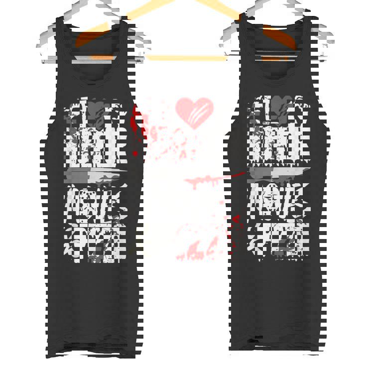 Halloween Shirt I Like Scary Movies And Pizza Tank Top