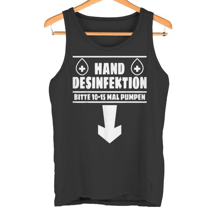 Hand Disinfection Sex Slogan Tank Top