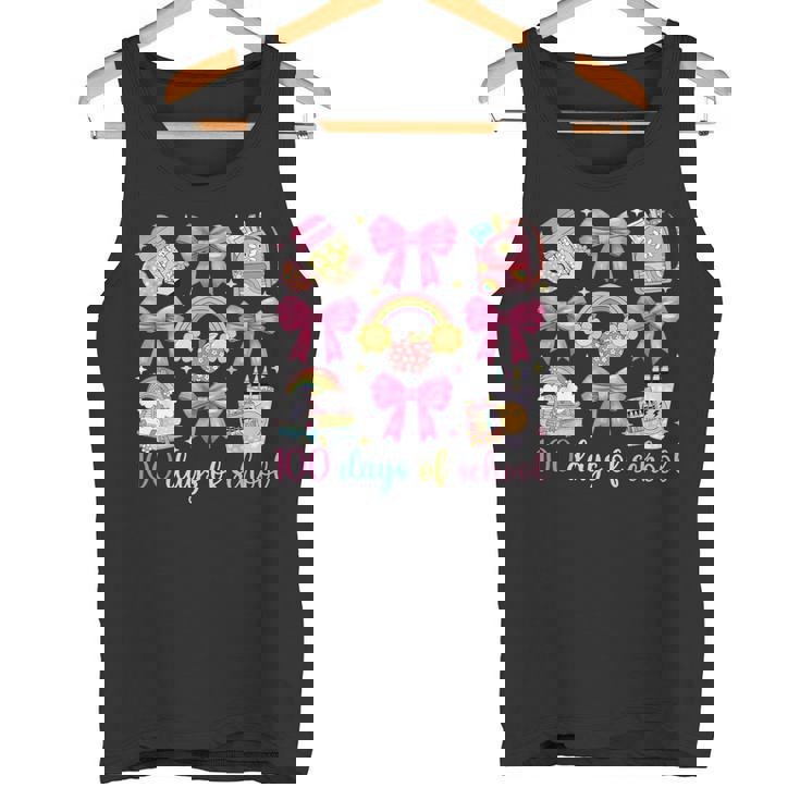 Happy 100 Days Of School Crayon Coquette Bow Enseignant Enfants Débardeur e
