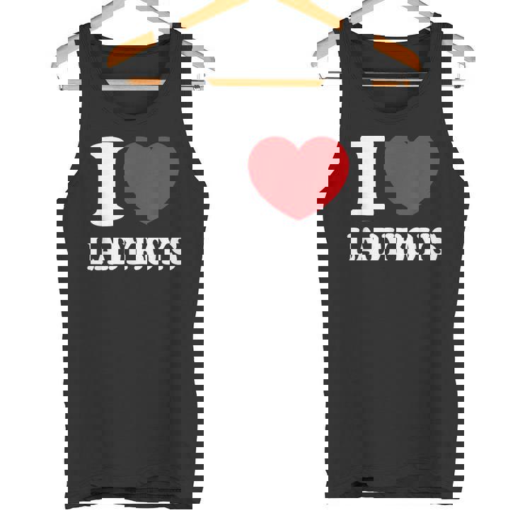 I Heart Love Ladyboys Asia Lover Thailand Ladyboy Tank Top
