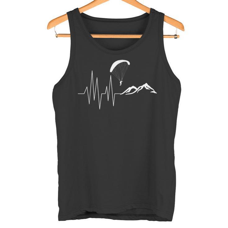 Heartbeat Skydive Paraglider Parachute Jumping Tank Top