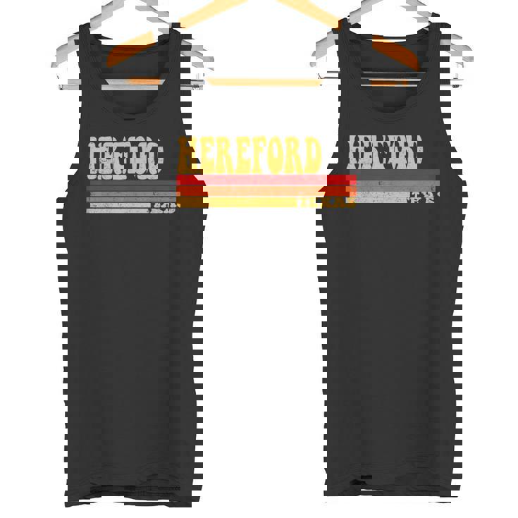 HEREFORD Texas City Vintage Roots Retro 70s 80s Tank Top